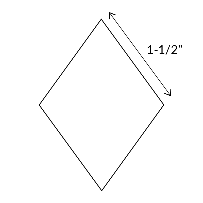 5-Point Diamond - English Paper Pieces