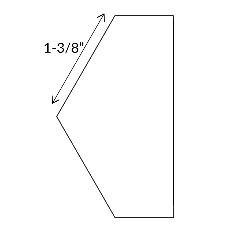 Half Hexagon (Pointed) - English Paper Pieces