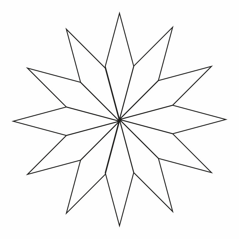 12-Point Diamond - English Paper Pieces