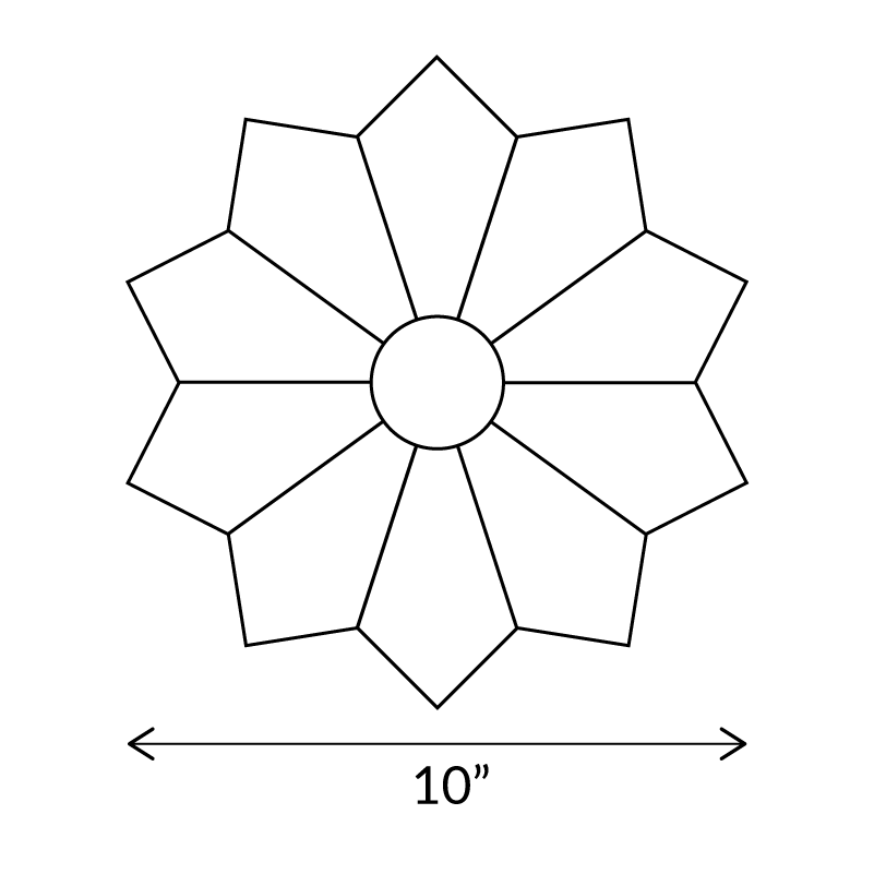 Chrysanthemum (10 Petal) - English Paper Pieces