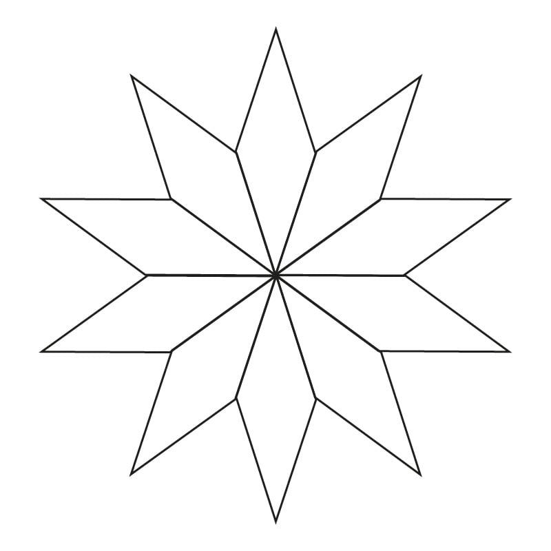 10-Point Diamond - English Paper Pieces