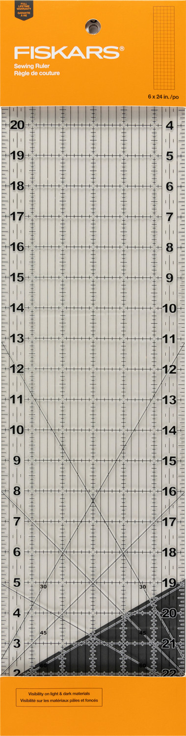 Fiskars Acrylic Quilting Ruler 6 x 24 Inches - Image 2