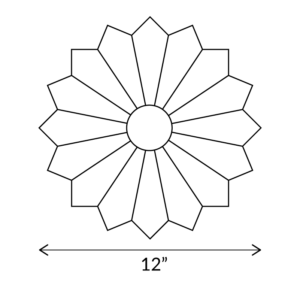Chrysanthemum (16 Petal) - Paper Piece Quilt