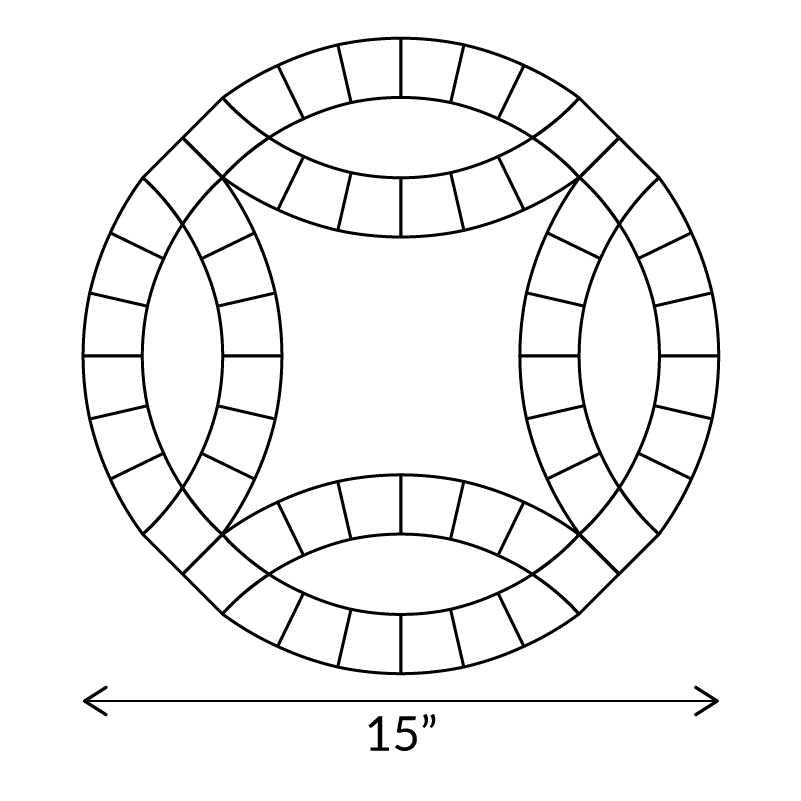 Double Wedding Ring - English Paper Pieces
