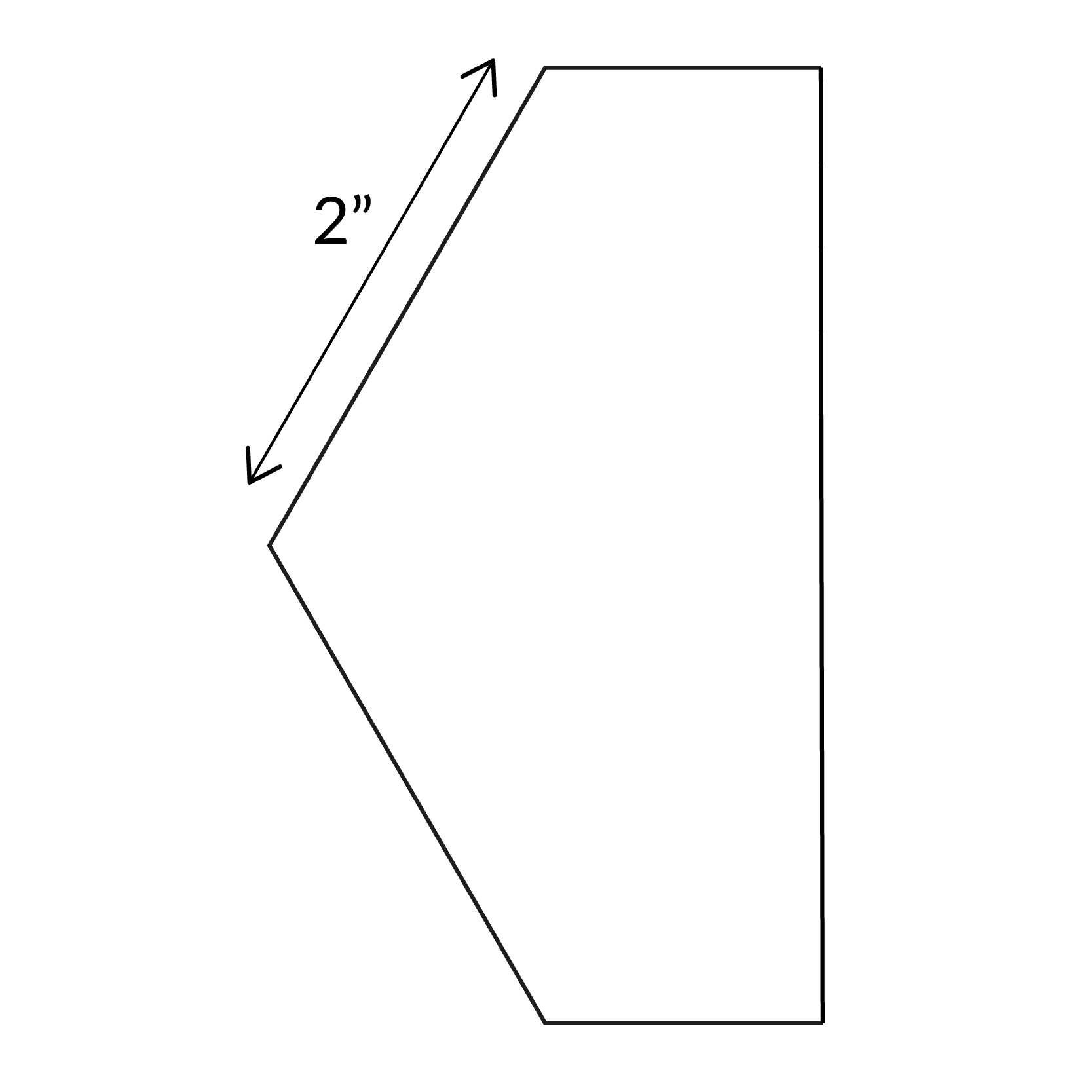Half Hexagon (Pointed) - English Paper Pieces - Image 3