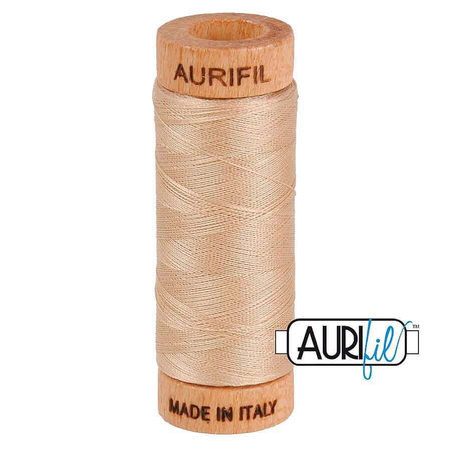 Aurifil 80wt Cotton Thread, Beige #2314