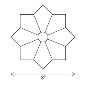 Chrysanthemum (8 Petal) - English Paper Pieces - Image 2