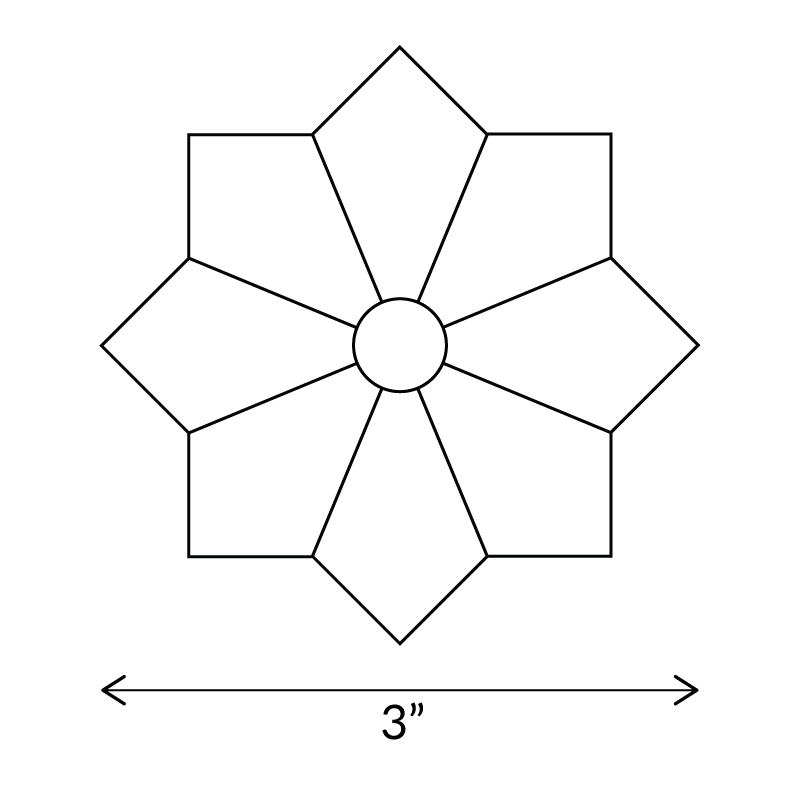 Chrysanthemum (8 Petal) - English Paper Pieces