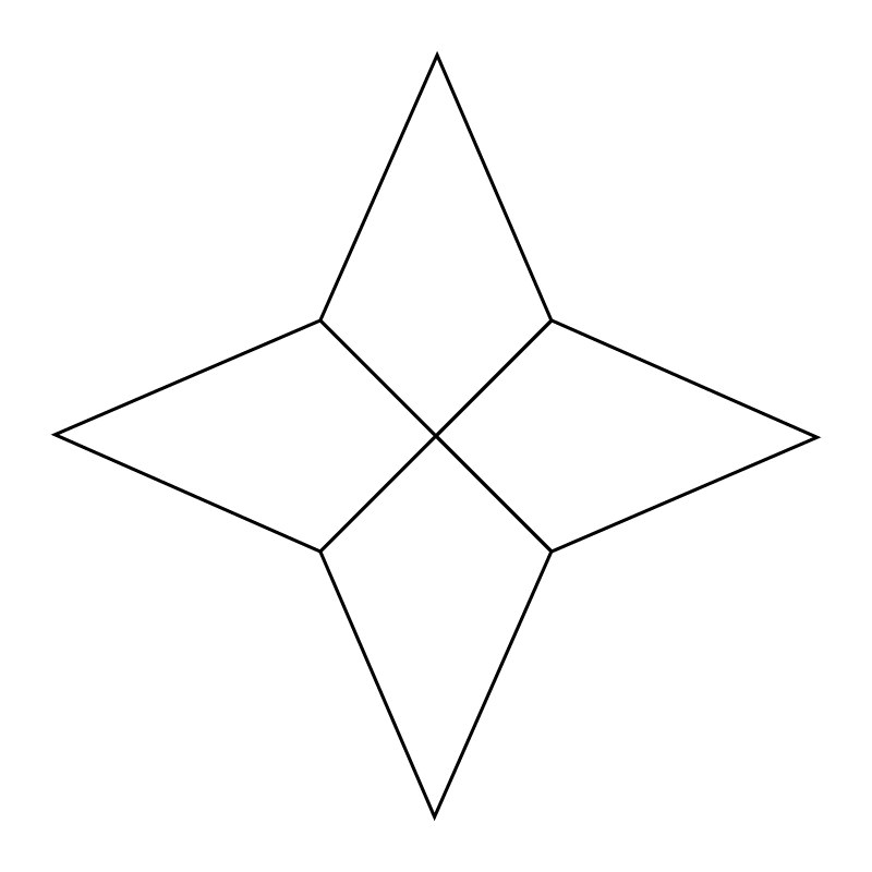 4-Point Diamond - English Paper Pieces