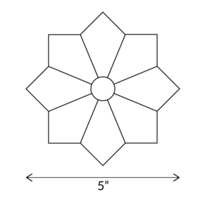 Chrysanthemum (8 Petal) - English Paper Pieces - Image 3