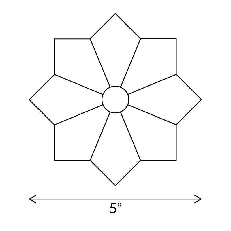 Chrysanthemum (8 Petal) - English Paper Pieces
