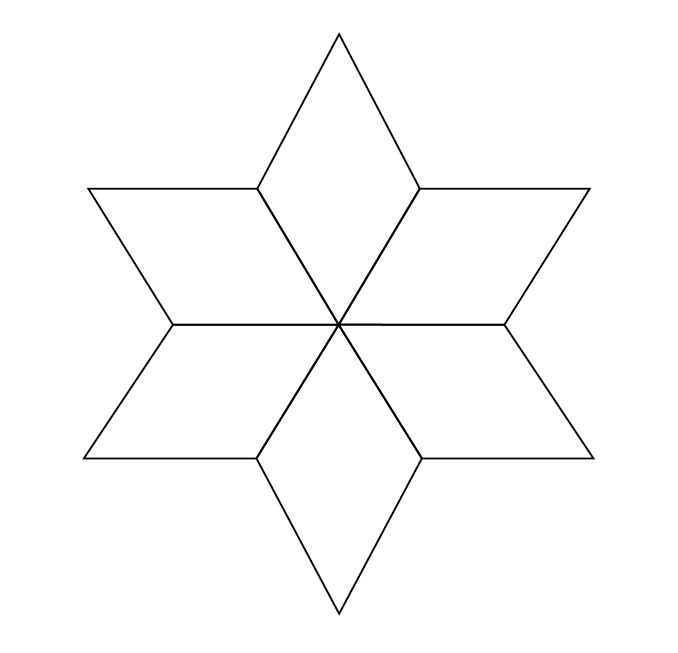 6-Point Diamond (60 degree) - English Paper Pieces