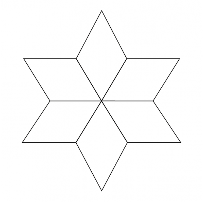 6-Point Diamond (60 degree) - English Paper Pieces