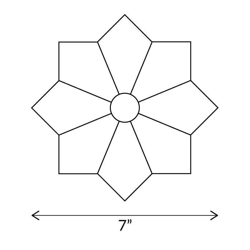 Chrysanthemum (8 Petal) - English Paper Pieces