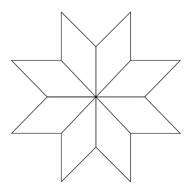 8-Point Diamond - English Paper Pieces