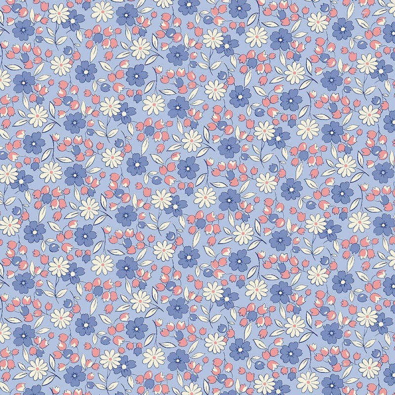 Aunt Grace Garden Variety Blue Daisy & Friends R351025D-BLUE