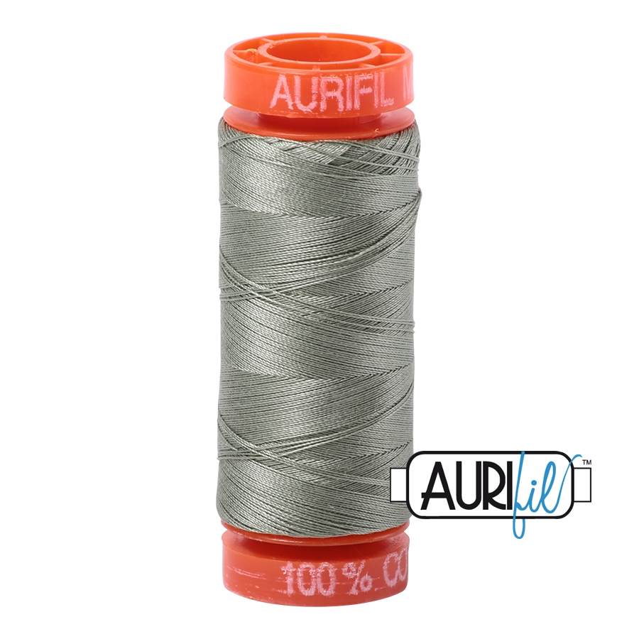 Aurifil 50wt Cotton Thead, Military Green #5019 (200m)