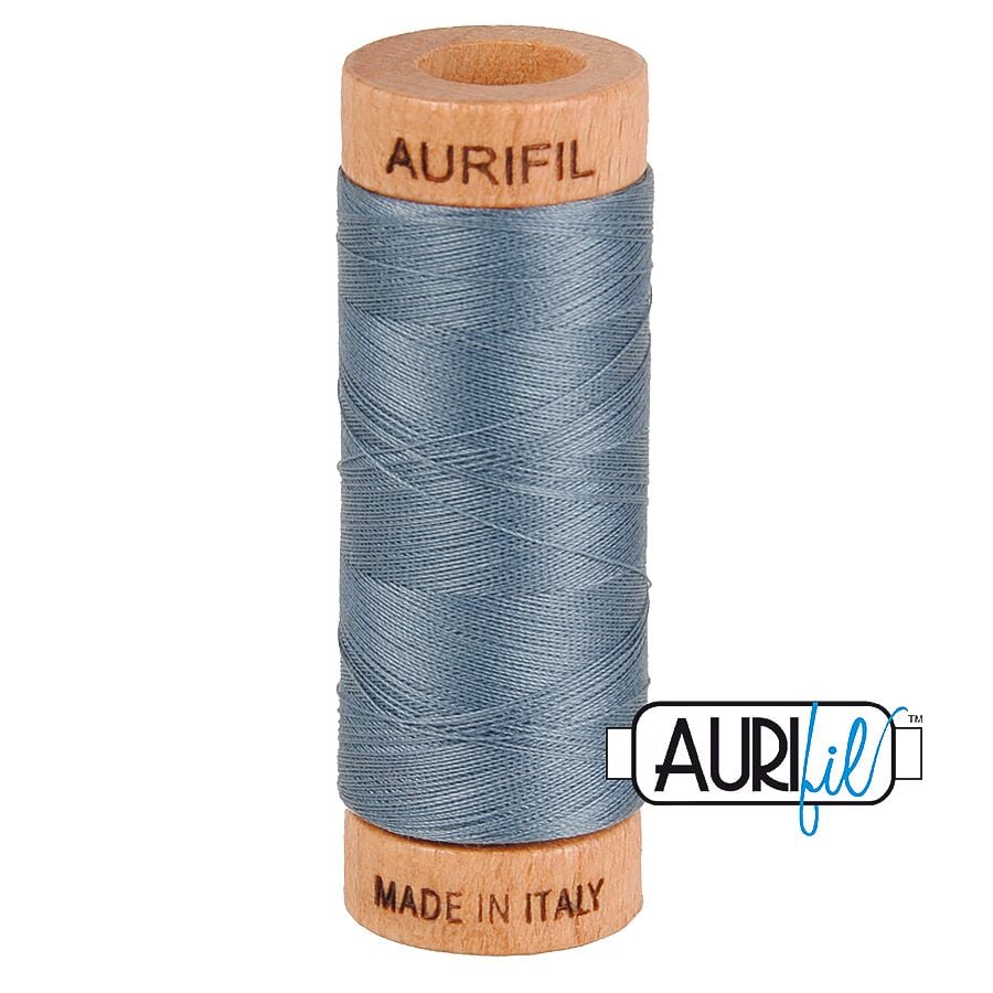 Aurifil 80wt Cotton Thread, Dark Grey #1246