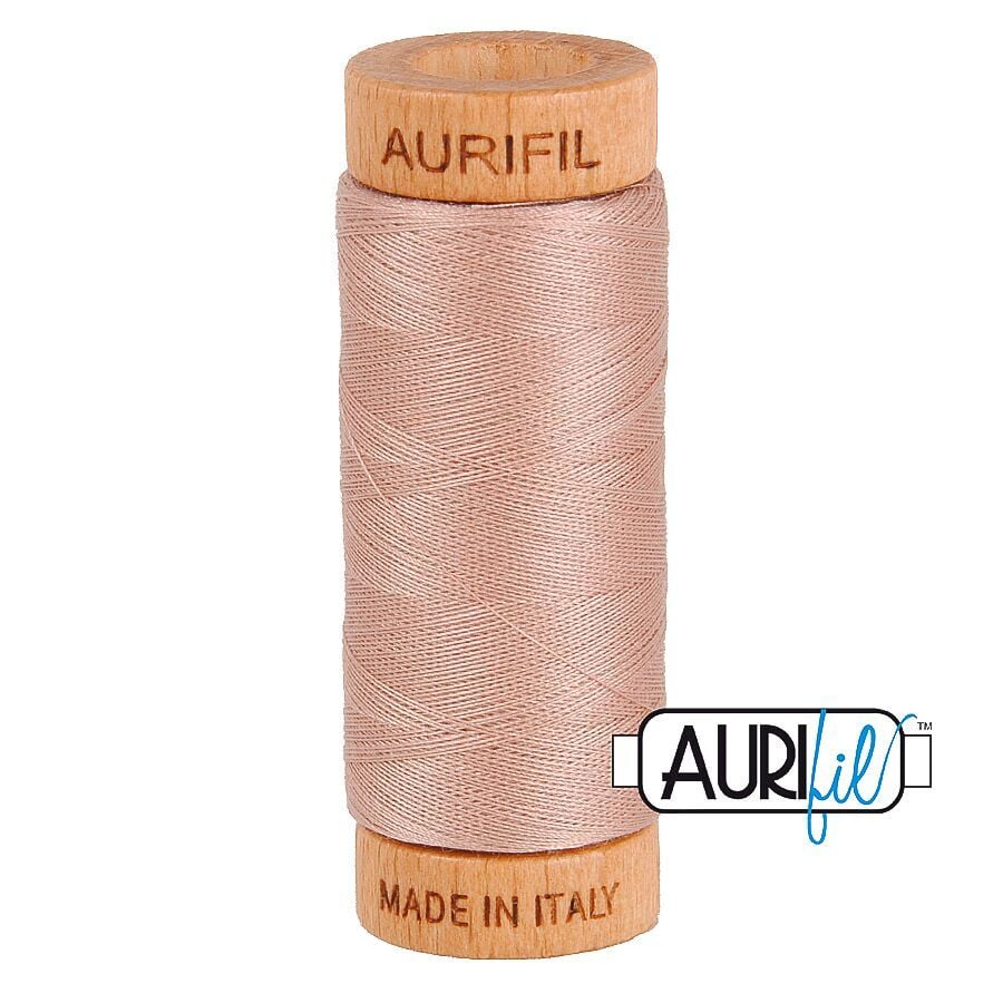 Aurifil 80wt Cotton Thread, Antique Blush Pink 2375