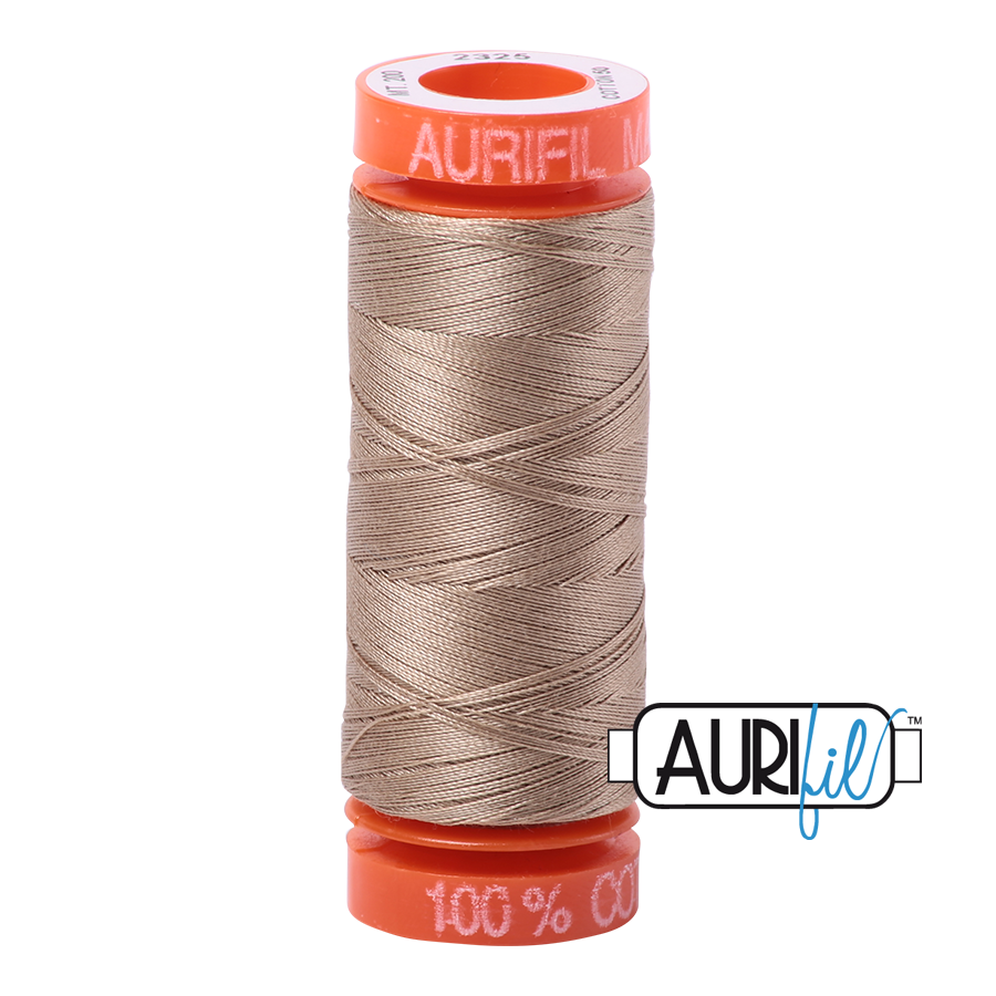 Aurifil 50wt Cotton Thead, Linen #2325 (200m)