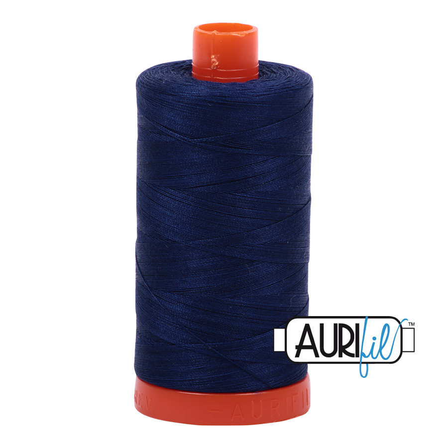 Aurifil 50wt Cotton Thread, Dark Navy #2784