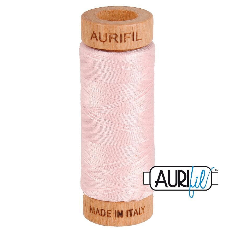 Aurifil 80wt Cotton Thread, Pale Pink #2410