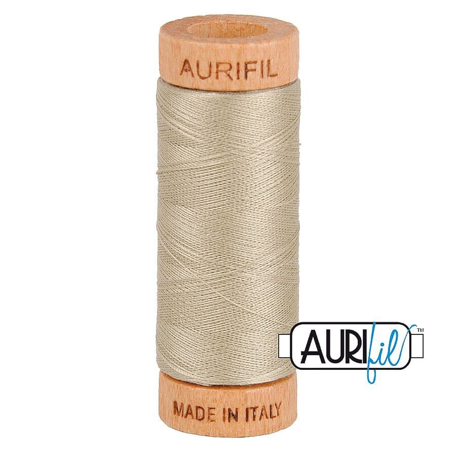 Aurifil 80wt Cotton Thread, Stone #2324