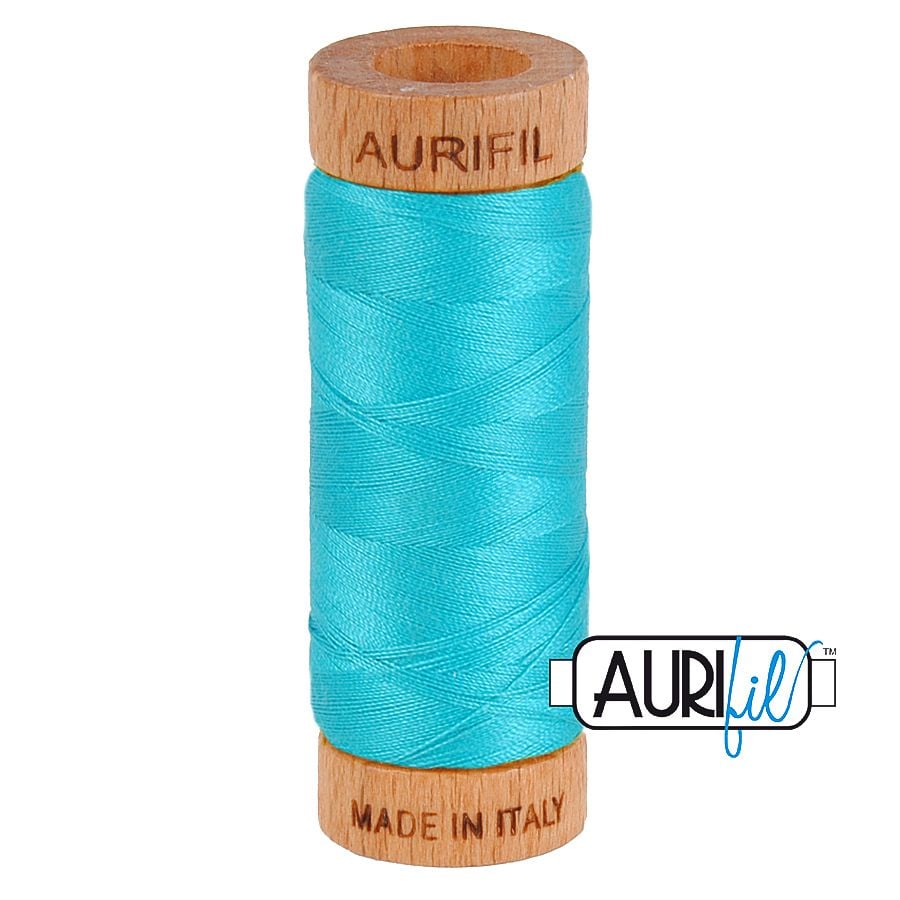 Aurifil 80wt Turquoise #2810 - 100% Cotton Thread