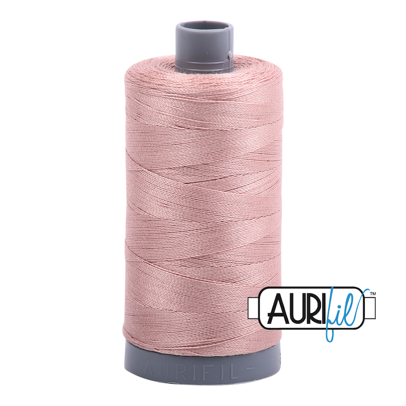 Aurifil 28wt Cotton Thread, Antique Blush Pink #2375