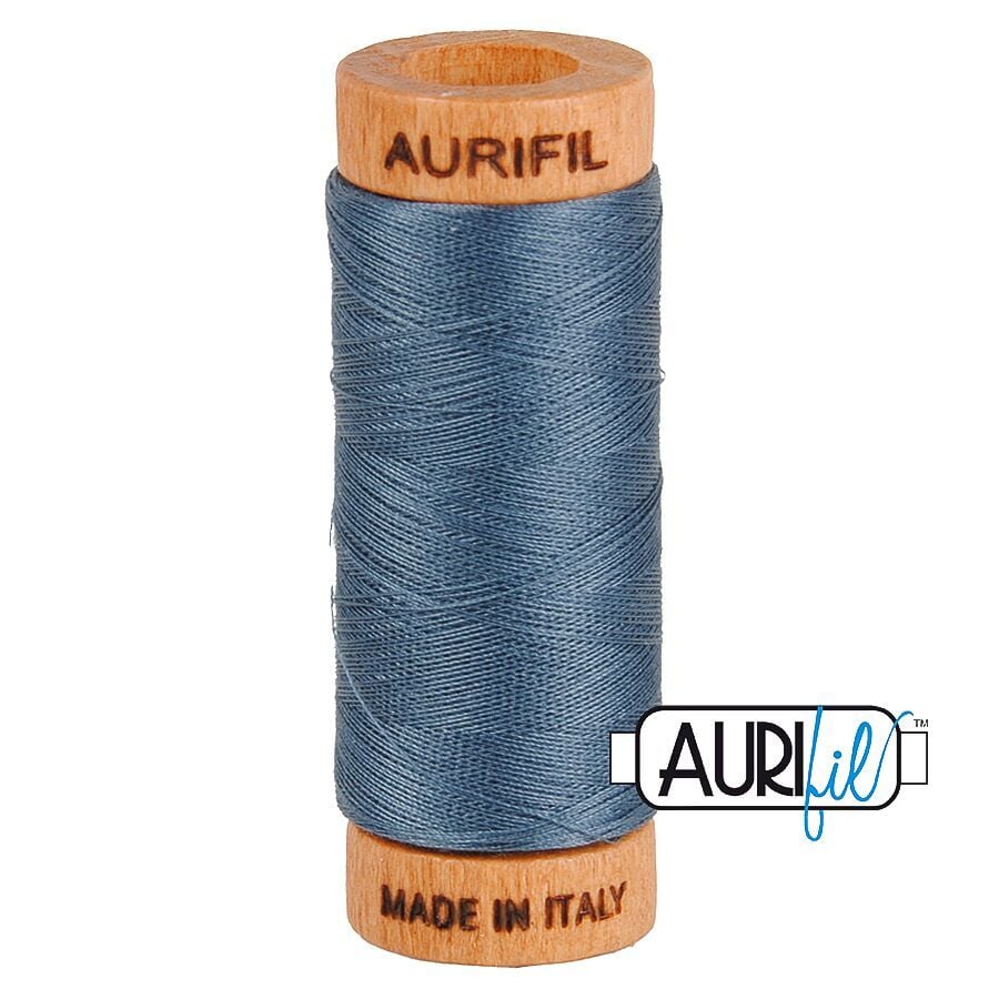 Aurifil 80wt Cotton Thread, Medium Grey #1158