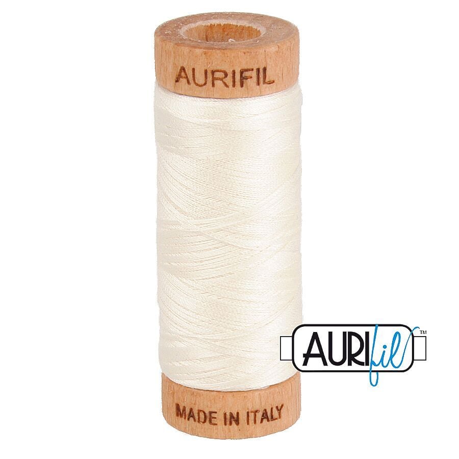 Aurifil 80wt Cotton Thread, Chalk 2026