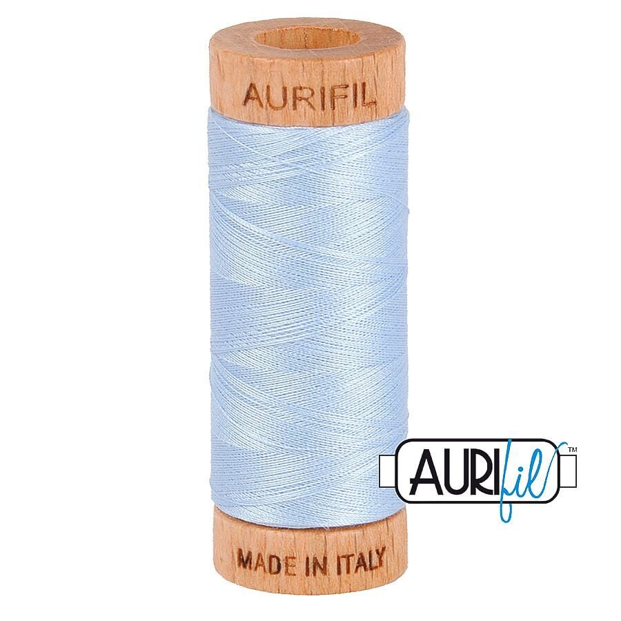 Aurifil 80wt Cotton Thread, Light Robins Egg 2710