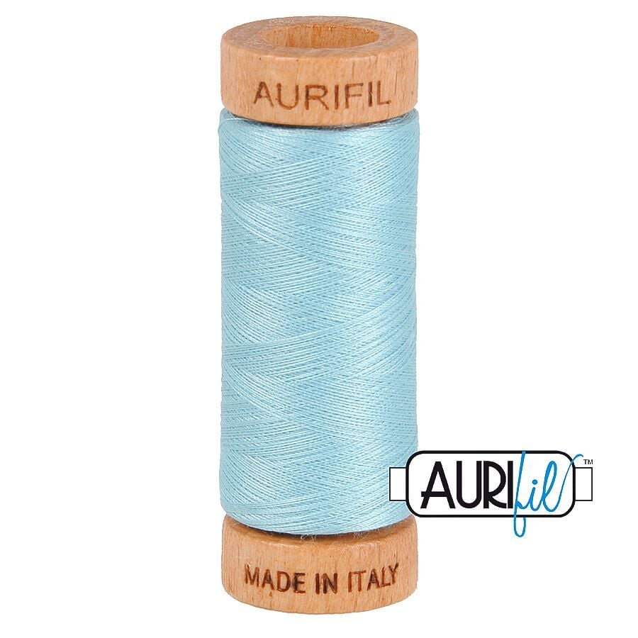 Aurifil 80wt Cotton Thread, Light Grey Turquoise 2805