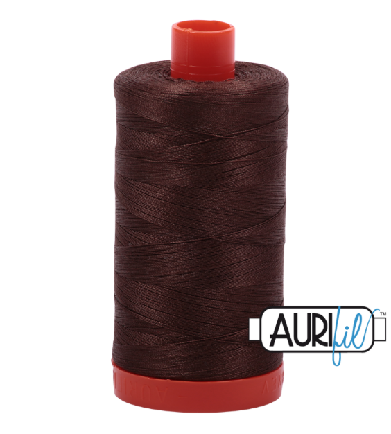 Aurifil 50wt Cotton Thread, Medium Bark 1285