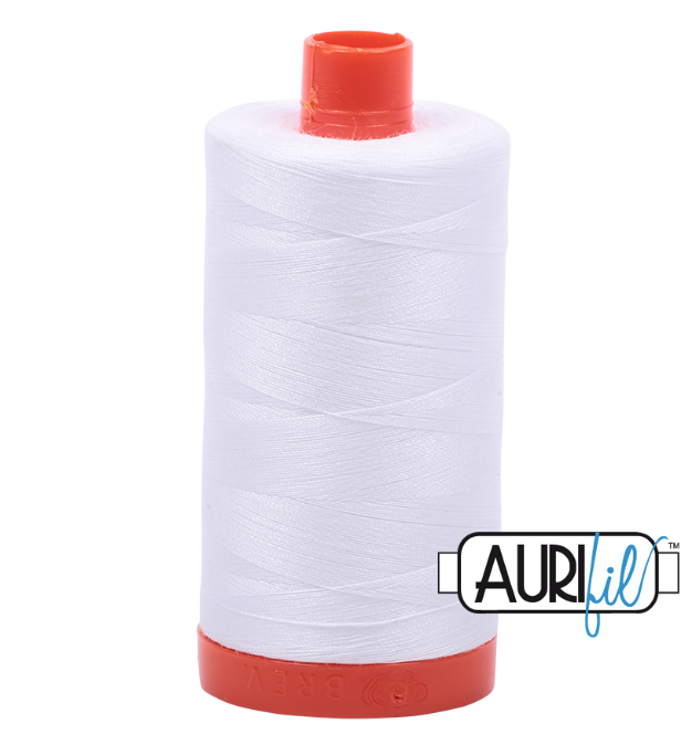 Aurifil 50wt Cotton Thread, White 2024