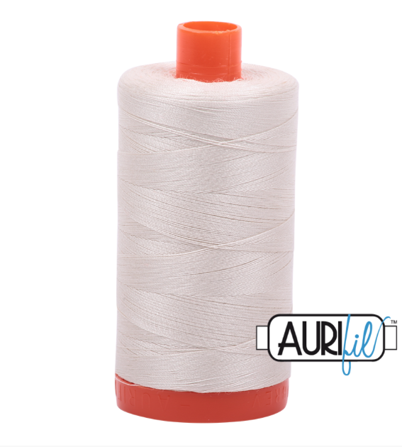 Aurifil 50wt Cotton Thread, Silver White 2309