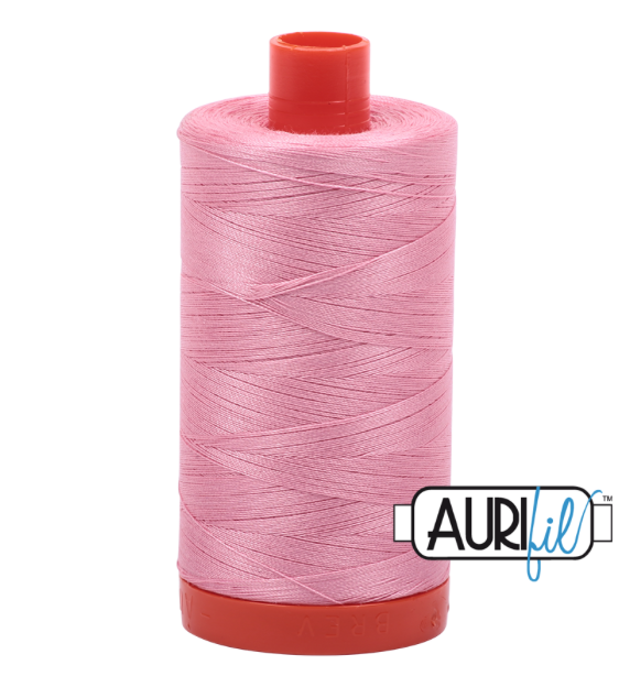 Aurifil 50wt Cotton Thread, Bright Pink 2425