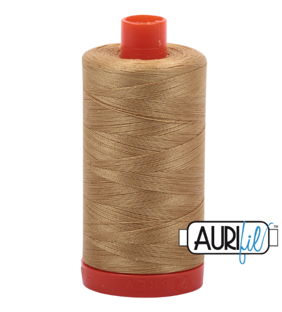 Aurifil 50wt Cotton Thread, Light Brass 2920