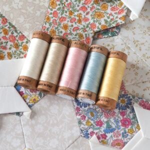 Aurifil 80wt Cotton Thread Blooming Blossoms v2 Quilt - Image 1