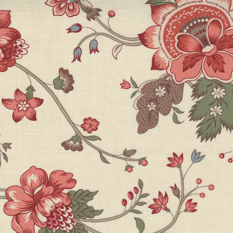 Bonheur De Jour Large Floral on Beige 13910-15