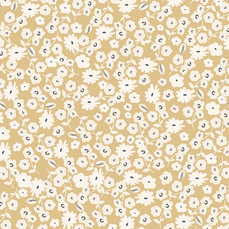 Gingham Gardens Blossoms Gold | C10353R-GOLD