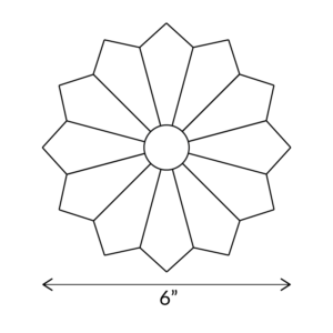 Chrysanthemum (12 Petal) - Paper Piece Quilt