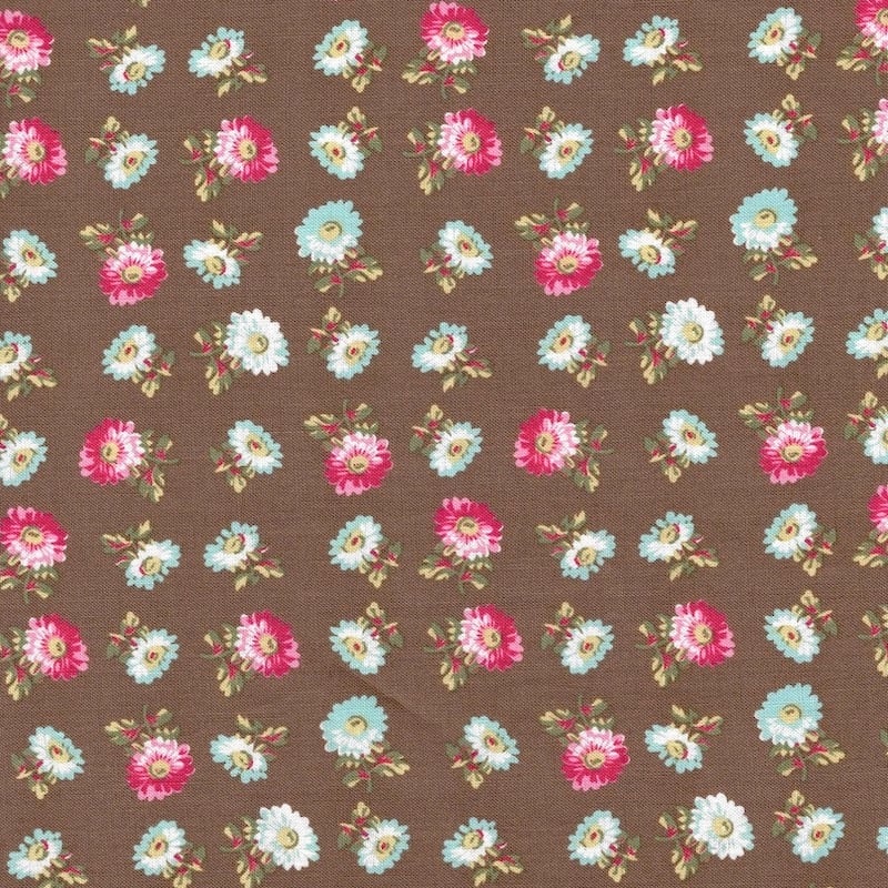 Dutch Heritage Pink Aqua Floral | DHER1017