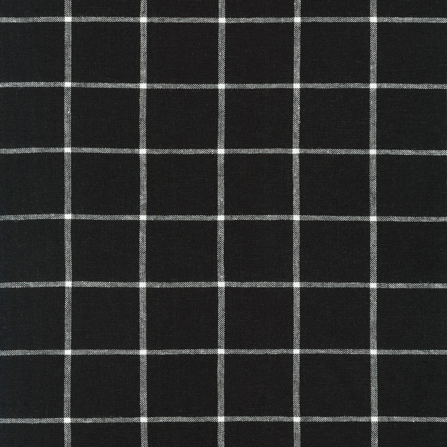 Essex Linen Yarn Dyed Classic Wovens Black | 17585-2 - Image 1