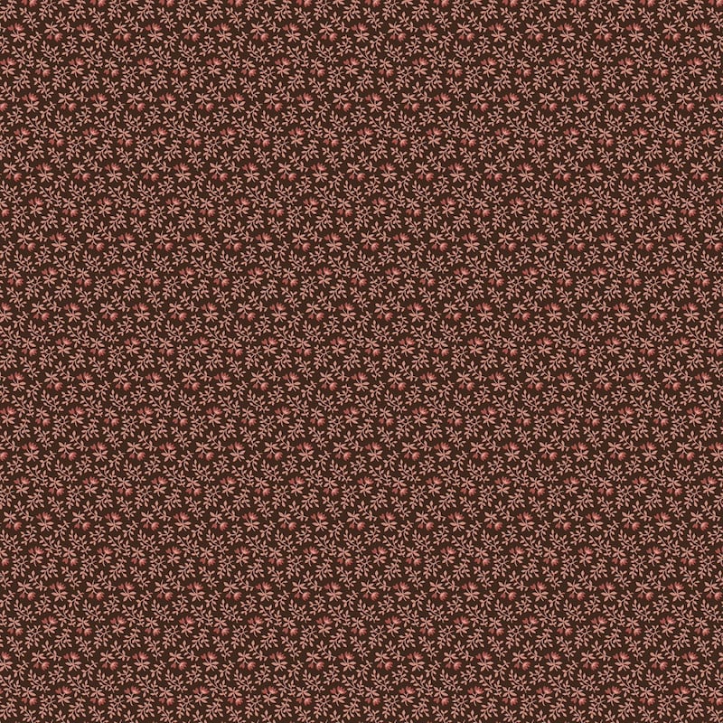 Evelyn's Hope Chest Brown Fern & Floral Shirting | R101078D-BROWN