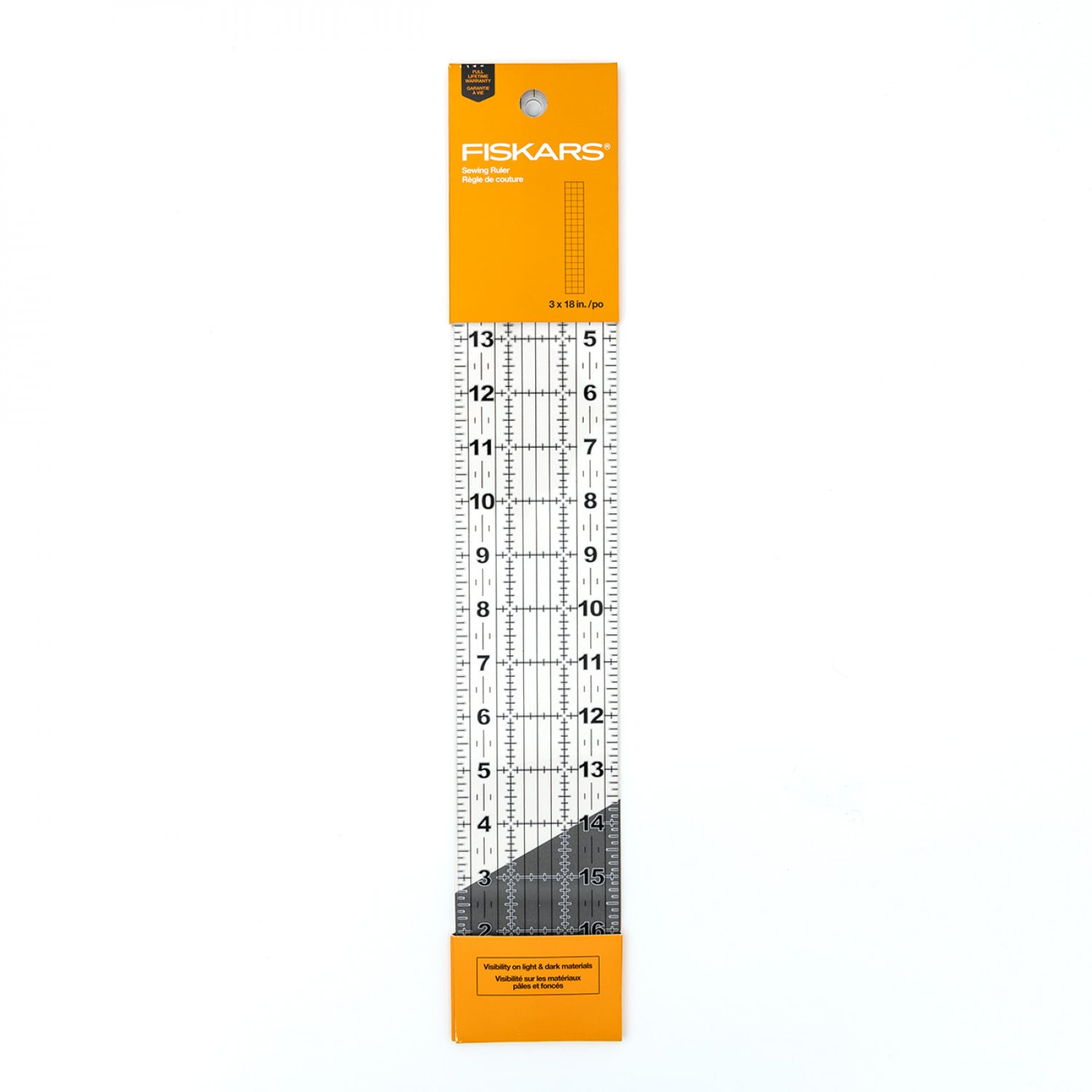 Fiskars Acrylic Quilting Ruler 3 x 18 Inches - Image 1