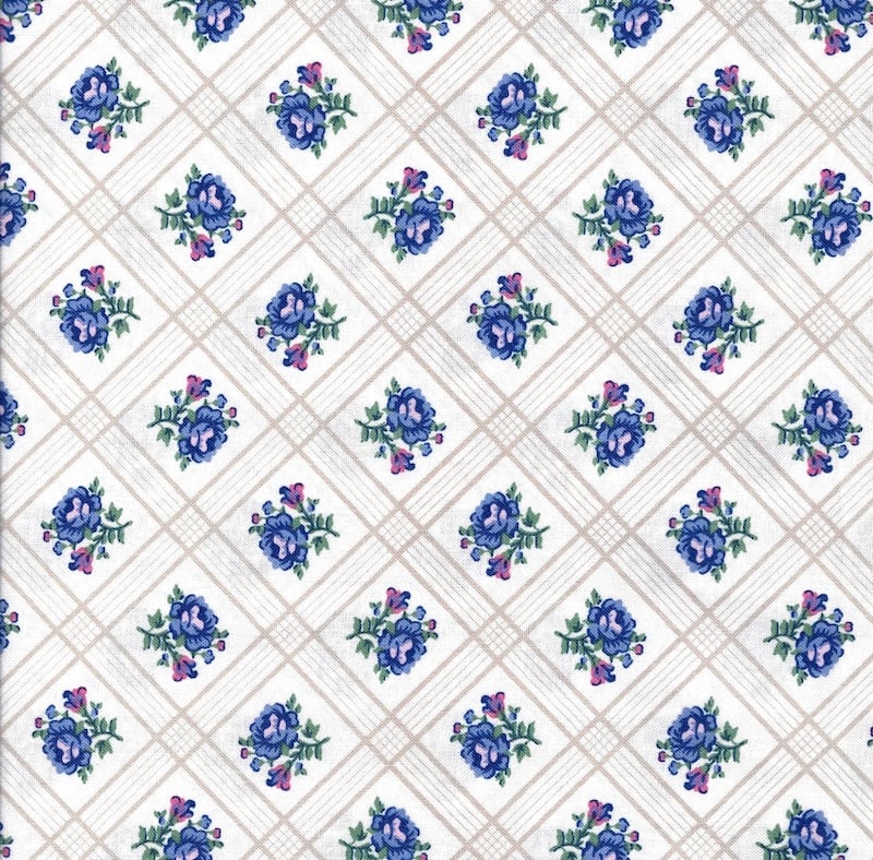 Gather Lace White Floral Plaid | 52617-2