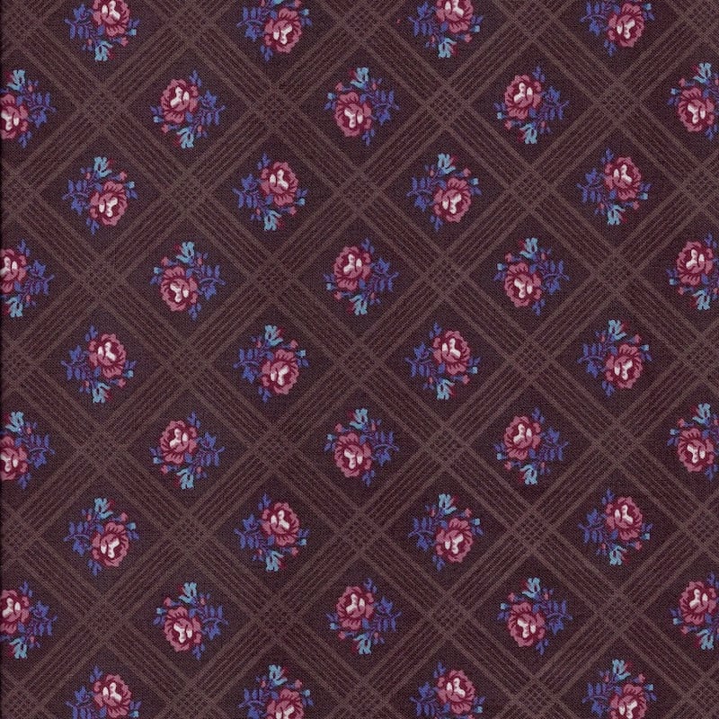 Gather Bark Puce Floral Plaid | 52617-4