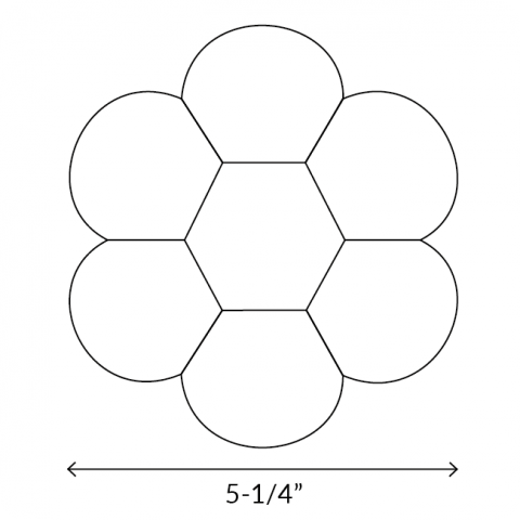 Hexagon Petal - English Paper Pieces