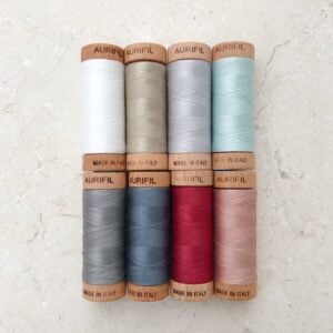 Aurifil 80wt Cotton Thread Patchwork Of The Crosses Quilt Selection - Image 1